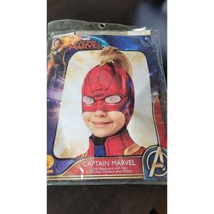 Child Captain Marvel Headpiece with Mohawk hair